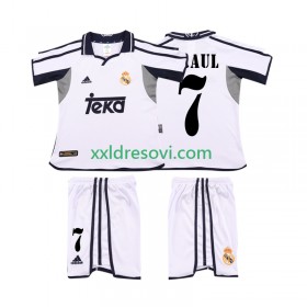 Real Madrid RAUL 7 2001 Retro Domaći Dječji Nogometni Dres 2002